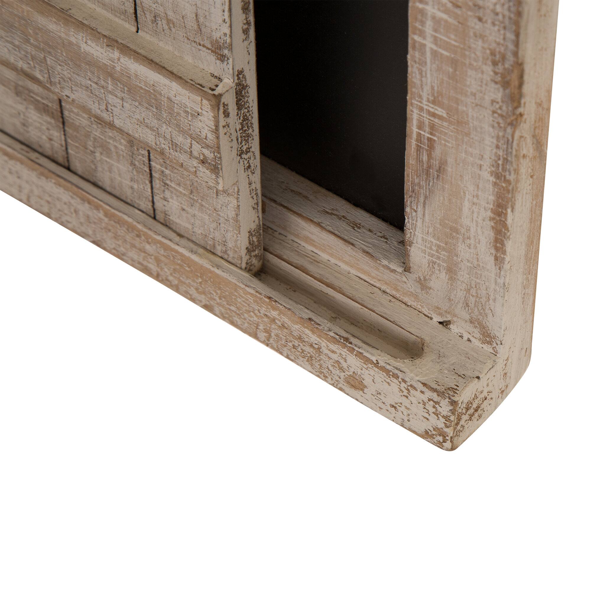 Glitzhome® 19.75" Farmhouse Wooden Chalkboard Barn Door
